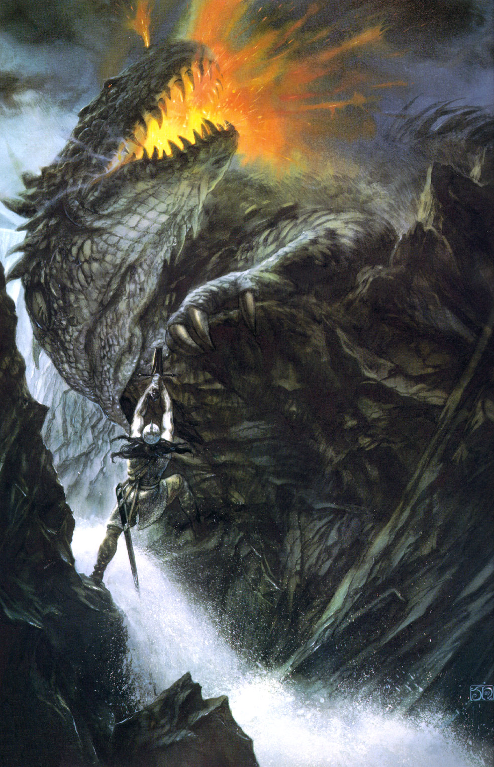 Niënor and Glaurung Art Print